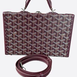 Goyard Burgundy Grand Hotel PM Trunk Bag